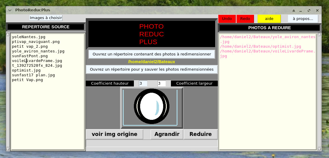 modifier les dimensions d'un lot d'images